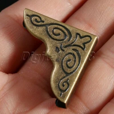 Kit útil protector de esquina de álbum de libros de latón antiguo de 24 piezas para menú álbum de recortes Foto 1 de 4