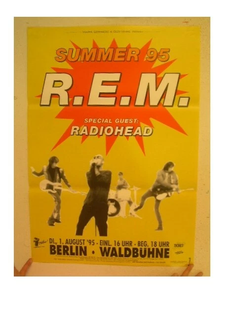 R.E.M. Poster REM R e m Summer Of '95 1995 Berlin Walduhne Band Shot r. e. m - Image 1 of 1