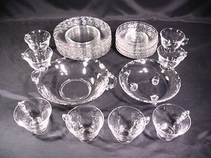 Fostoria Century Clear Glass China Set of 26 Pieces - Picture 1 of 12