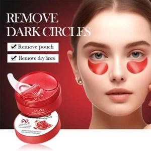 `Maschera per gli occhi al melograno rosso, collagene, anti-occhiaie, cerotto an - Picture 1 of 10