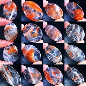 GROSSHANDEL MENGE RIESIGER NATÜRLICHER ROTER FEUERQUARZ OVAL CABOCHON EDELSTEIN AD- - Bild 1 von 21