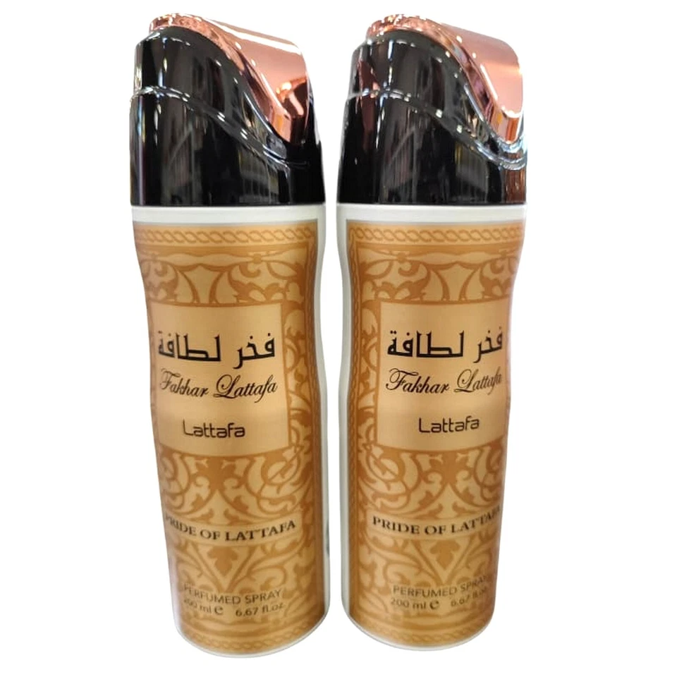 2x 200ml Lattafa Perfume Deodorant Fakhar Pride of Lattafa Deo Parfumed Spray