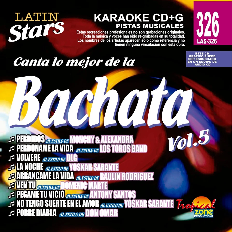 Karaoke Latin Stars 326 Bachata Vol. 5 - Image 1 of 1