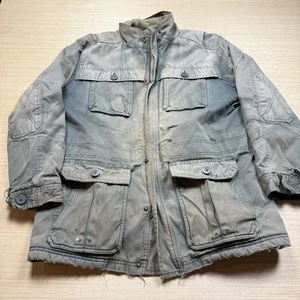 LL Bean Filed Barn Coat Faded Thrashed Distressed Large Vintage 90s Destroyed - Picture 1 of 17