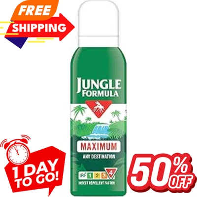 Jungle Formula Maximum Insect Repellent Spray For Mosquitoes Biting Insect 125ml - Image 1 of 4