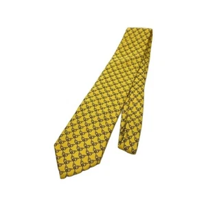 Corbata HERMES Rojo Naranja Seda Logo vendedor de Japón N0130 19 Hecha en Francia - Imagen 1 de 5