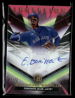 2023 Bowman Inception Auto Fuchsia Foil /75 #BPA-EB Enmanuel Bonilla Blue Jays - Image 1 of 2