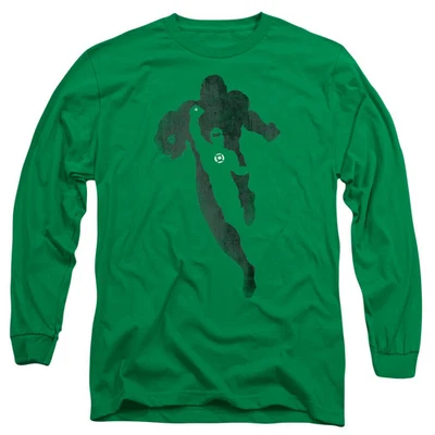 Dc Lantern Knockout Mens Long Sleeve Shirt Kelly Green Officially Licensed - Image 1 of 2