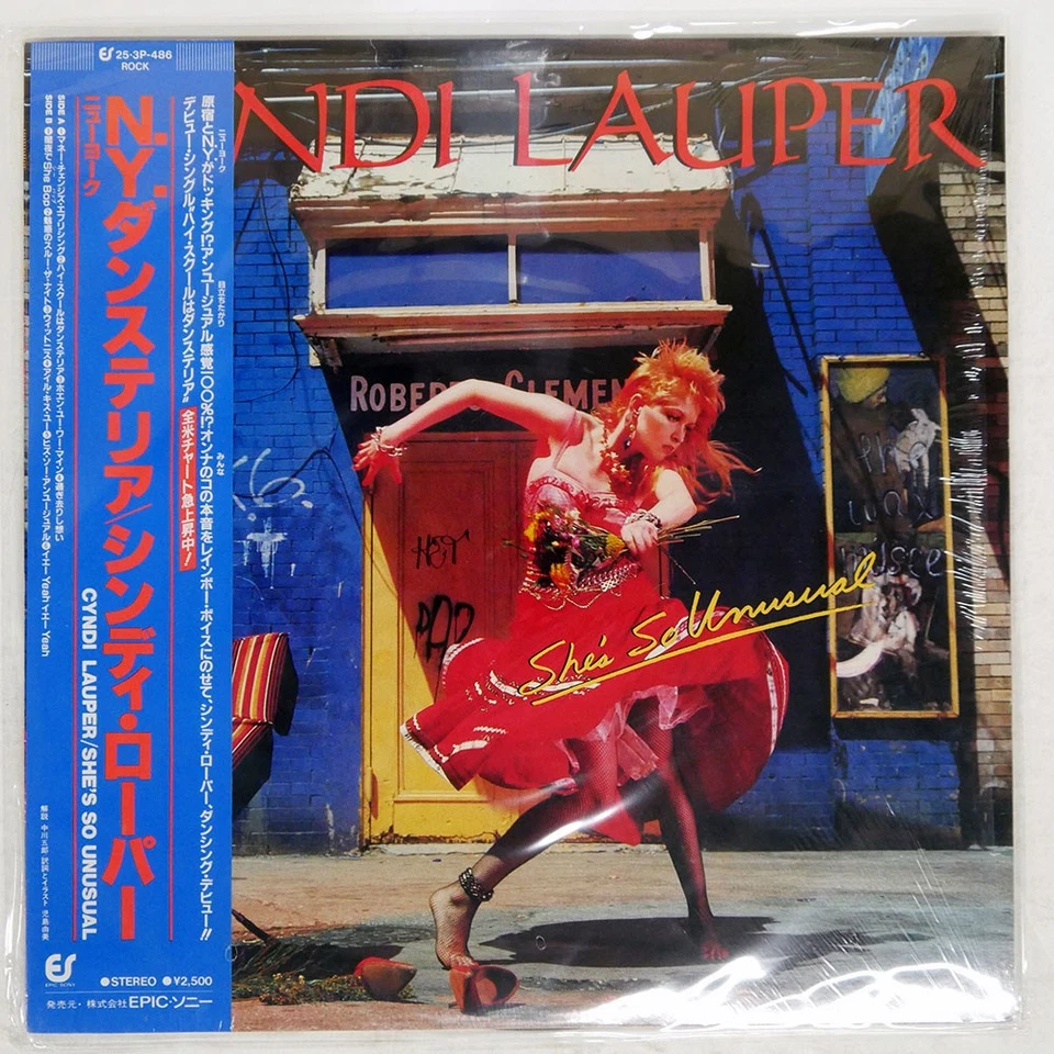 CYNDI LAUPER SHE'S SO UNUSUAL PORTRAIT 253P486 Japan SHRINK OBI VINYL LP Foto 1 de 1