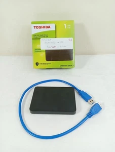 Toshiba Canvio Basics Portable External Hard Drive 1TB, Black - Afbeelding 1 van 8