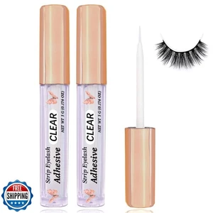 False Eyelash Glue Super Strong Hold Clear Eyelash Adhesive Waterproof Lash G - Picture 1 of 5