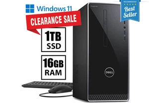 Dell Desktop Computer 16GB 1TB SSD 3.9Ghz DVD/CD-RW Windows 11 WiFi SALE - Picture 1 of 4