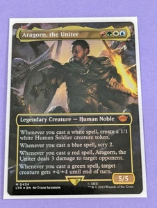 MTG: The Lord of the Rings:  Aragorn, the Uniter Borderless Foil #0434 Mythic NM - Picture 1 of 1