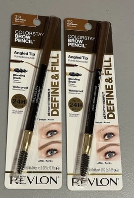 2 Pack Revlon ColorStay Brow Pencil 210 Soft Brown. Wear Up to 24HR 0.012 oz - Image 1 of 2