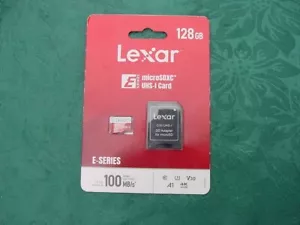 LEXAR 128 GB E-SERIES MICROSDXC CARD NEW IN PACKAGE - Picture 1 of 3