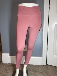 NWT Women's LARGE Nike Dusty Pink 7/8 Length High Rise Yoga Pants MSRP $65.00 - Picture 1 of 12