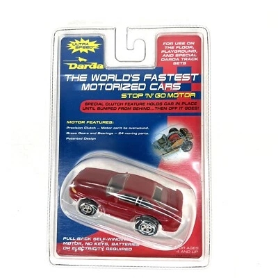 2000 Darda USA Stop 'N' Go Motorized Pull-Back Red Ford Mustang, New Vintage NIP - Image 1 of 4