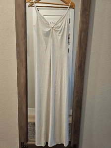 Saks 5th Ave, Liv Foster sparkle rhinestone white maxi dress - Picture 1 of 7