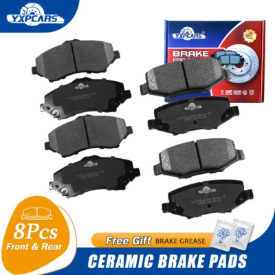 For 2008-2012 Jeep Liberty; 2007-2017 Wrangler Front + Rear Ceramic Brake Pads - Image 1 of 4