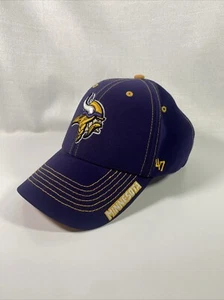 Minnesota Vikings 47 Brand Adjustable Hat Purple Gold Football NFL Cap - Picture 1 of 17