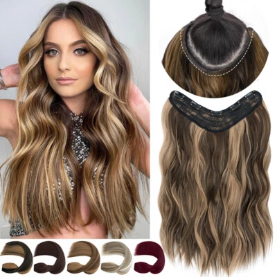 One Piece THICK 100% Real Natural Clip in Hair Extensions 3/4 Full Head as human - Image 1 of 4