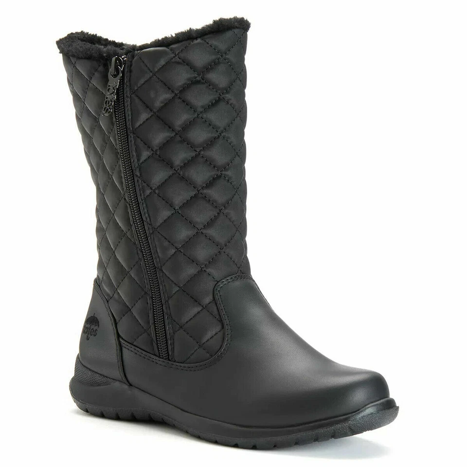 Nuevo TOTES Jade Negro Mujer 10 Impermeable Doble Cremallera Invierno Botas para Nieve Forradas de Piel  Foto 1 de 1