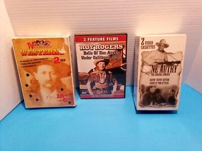 Cowboy Superstars Roy Rogers Gene Autry The Lone Ranger US Marshall DVD and VHS  - Image 1 of 4