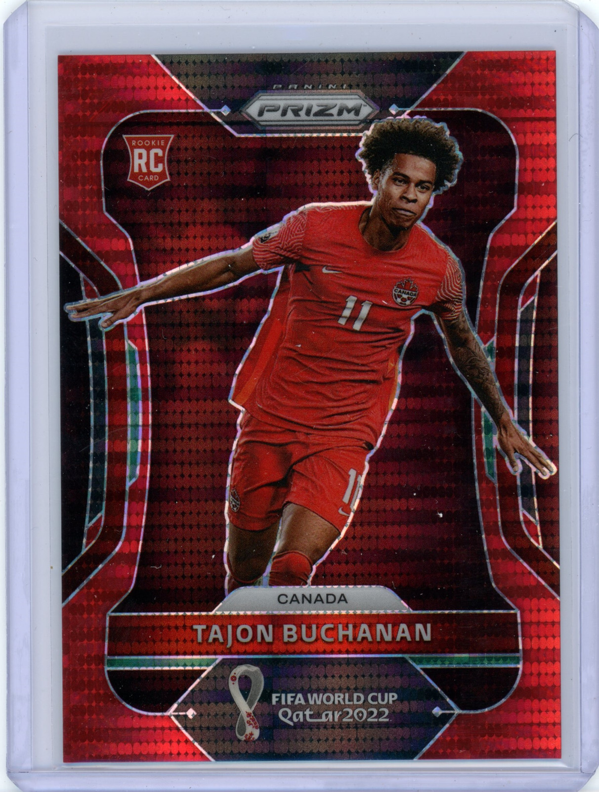 2022 Panini Prizm World Cup Breakaway TAJON BUCHANAN Red Rookie RC #'d 99 CANADA
