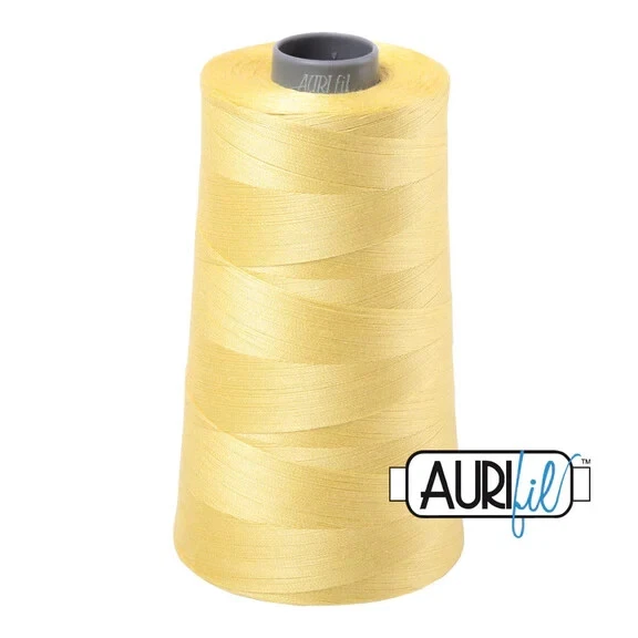 2115 Lemon Aurifil Mako 28wt Cotton Large Thread Cone 3609yds - Image 1 of 1