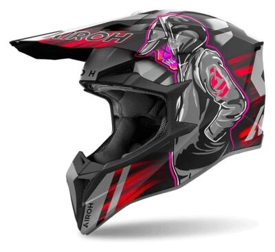 Off-Road Helmet Airoh WRAAAP CYBER Red Matt Foto 1 de 3