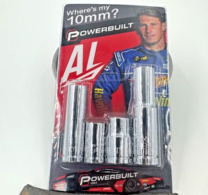 10mm Socket set of 4 NHRA Alex Laughlin Deep & Shallow 1/4" & 3/8" Drive - Foto 1 di 10