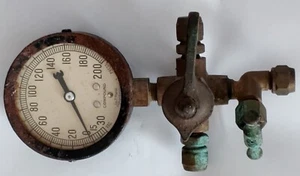 VINTAGE JAS P. MARSH COMPOUND GAUGE-VACUUM/PRESSURE- Made in USA - Picture 1 of 14