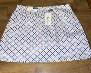 Lady Hagen Tummy Control Skort Star Print Golf Women's Size XL 17” Skirt - Picture 1 of 4