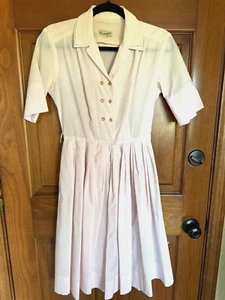 Vintage 1950's Pacemaker Junior Day Dress, Baby Pink S/M - Picture 1 of 8