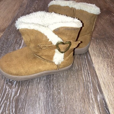 Garanimals Tan Suede Toddler Boots - Zippers - Fleece Lined - Size 6 - Image 1 of 4