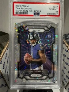 2023 Panini Prizm ZAY FLOWERS Variation No-Huddle GEM PSA 10 POP 37 - Picture 1 of 2