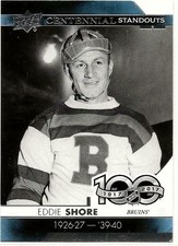 Eddie Shore  Boston Bruins  2- Lot  NHL Legends & Centennial Standouts