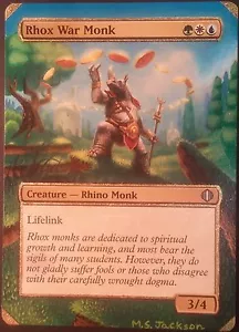 Moine de Guerre Rhox Altéré - Altered Rhox War Monk Michael Jackson - Magic mtg - Picture 1 of 1