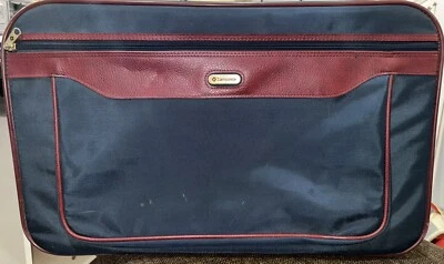 Bolsa de ombro Samsonite edição especial carteiro de viagem azul marinho Borgonha vintage rara - Imagem 1 de 4