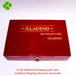 Caja de cigarros de madera vacía Aladino Classic Robusto 8,25" x 5,5" x 2" - Imagen 1 de 10