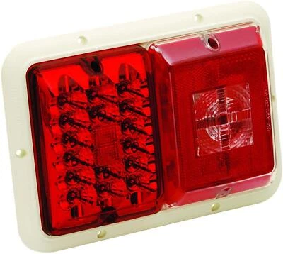 Bargman 47-84-001-Luz Trasera Montaje Horizontal con LED Rojo, Respaldo Incandescente Foto 1 de 4