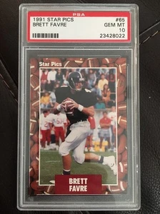1991 Star Pics #65 BRETT FAVRE Rookie PSA 10 GEM MINT Packers Hall of Fame QB - Picture 1 of 2