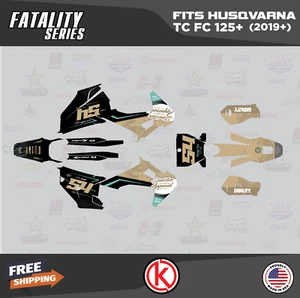 Graphics kit for Husqvarna TC125 TC250 FC250 FC350 FC450 2019-2022 Fatality-Tan - Picture 1 of 6