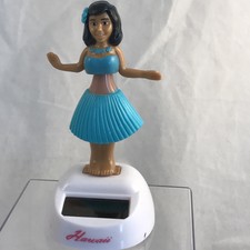 Hawaiian Lot 2 Pc Aqua Blue Solar Hula Girl Dancing Car SUV Dashboard Hawaiian
