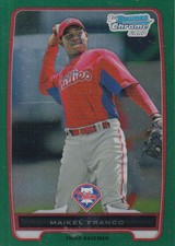 2012 Bowman Chrome Prospects Green Refractors #BCP112 Maikel Franco 