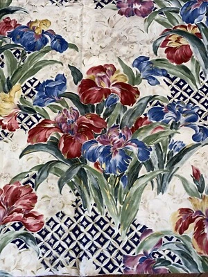Iris Bouquet  Fabric By Covington/ Kimko Ikeda 1 Yd 18” X 56” Preshrunk - Image 1 of 4