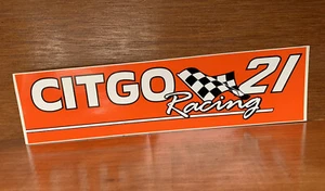 VINTAGE NASCAR Citgo #21 Racing Team Vinyl Bumper Sticker Waltrip - Picture 1 of 3