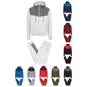 Men’s Tech Fleece Track Suit Jogging Set Hooded Jacket And Pants Sweat Suit S-4X - Picture 1 of 39