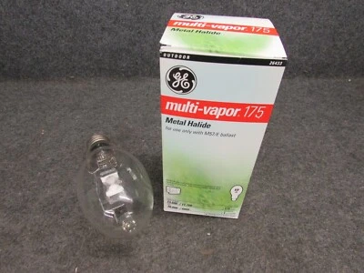 NOS! GE MULTI-VAPOR 175W METAL HALIDE ED28 LIGHT BULB USE W/ M57 BALLAST #26433 - Image 1 of 4