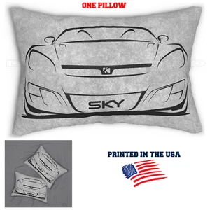 DigiRods Saturn Sky Front View Silhouette Logo Car Decor Large Lumbar Pillow - Picture 1 of 3